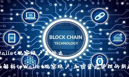 tpWallet观察账户是什么

全面解析tpWallet观察账户：加密资产管理的新趋势